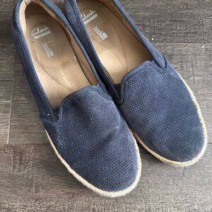 Clarks Black and Brown Slip-On Shoe